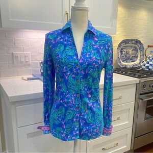 Lilly Pulitzer Marlena Button down Medium UPF 50